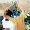 Horquilla para el pelo con plumas de imitación de pavo real para mujer, horquilla para el pelo, accesorio para el pelo para carnaval o disfraces