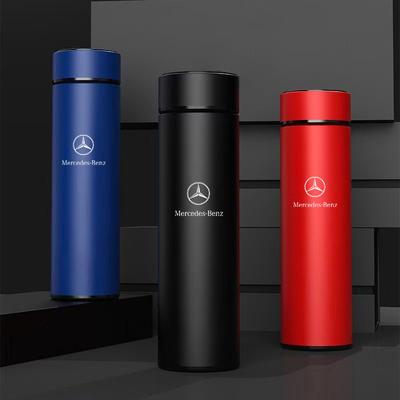 For Mercedes Benz AMG W164 W203 W204 W168 CLA CLK ML AMG GLA 500ml Smart Water Bottle Stainless Steel Thermos Flasks Coffee Cup