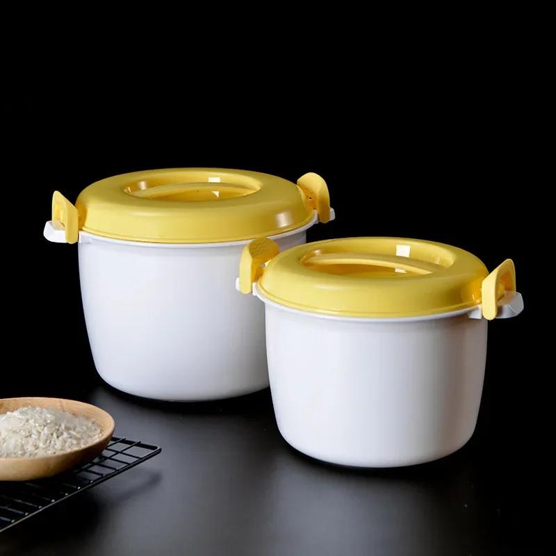 Mikrowellen-Reiskocher Dampfgarer Topf Pastamaker Ofen Gemüse Kochgeschirr Kochen Suppe Schnellkochtöpfe Schüssel Mikro Gemüsebehälter