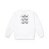 Vans X Asian Artist Collaboration Bear Front Skateboard Illustration Crew Neck Long Sleeve Printed T-Shirt Men Tops White VN000EXHWHT