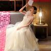Mori Suspender Light Wedding Dress New Chinese Morning Gown Bride Light Luxury Niche Engagement Dress Exiting Banquet Dress Dress