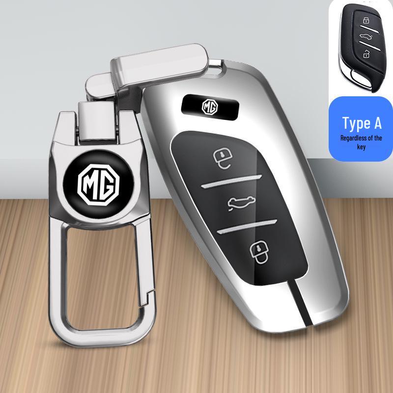 Key Case for 22 MG6 Models & 21 6Pro5 Models with Metal Shell & EZS Buckle - Fits MG Navigator, ZS, HS - Minimalist Style