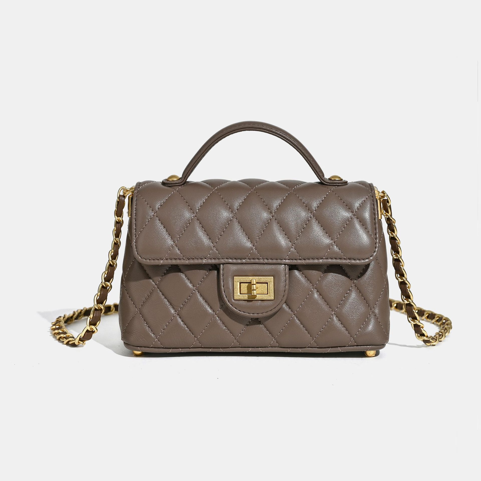 

Маленькая сумочка на цепочке с ароматом для женщин в 2025 году Простая и модная универсальная сумка через плечо Высококлассная сумка кросс-боди 20x6x12.5cm