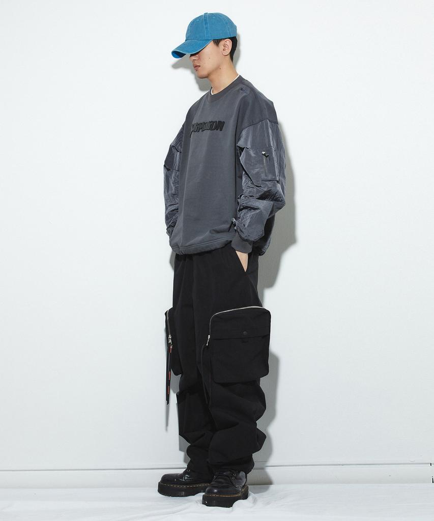 Millimillieon Basalt Big Pocket Cargo Pants B04-Black