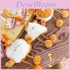 Jinnew Plush Bear Bread Shop Coin Purse Keychain With Cartoon Ears For Kids And Teens