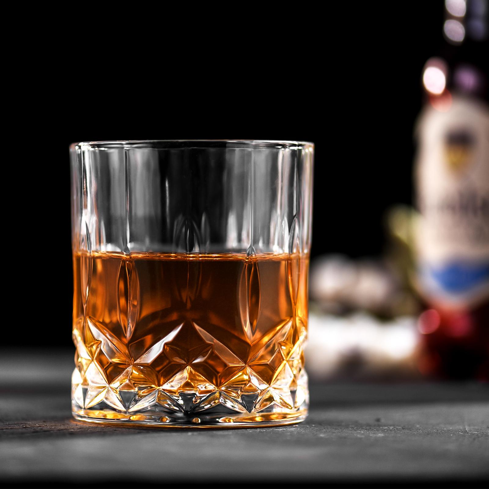 

Whiskey Glasses Set of 4, Old Fashioned Glasses 10oz Crystal Glasses with Luxury Box for Scotch Bourbon Liquor Cocktail прозорий