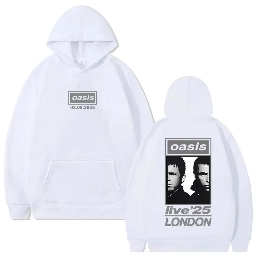 Im Jahr 2025 ist der trendige Streetwear-Hoodie der Rock Oasis Band ein bequemer und warmer Hoodie exklusiv für Outdoor-Fans