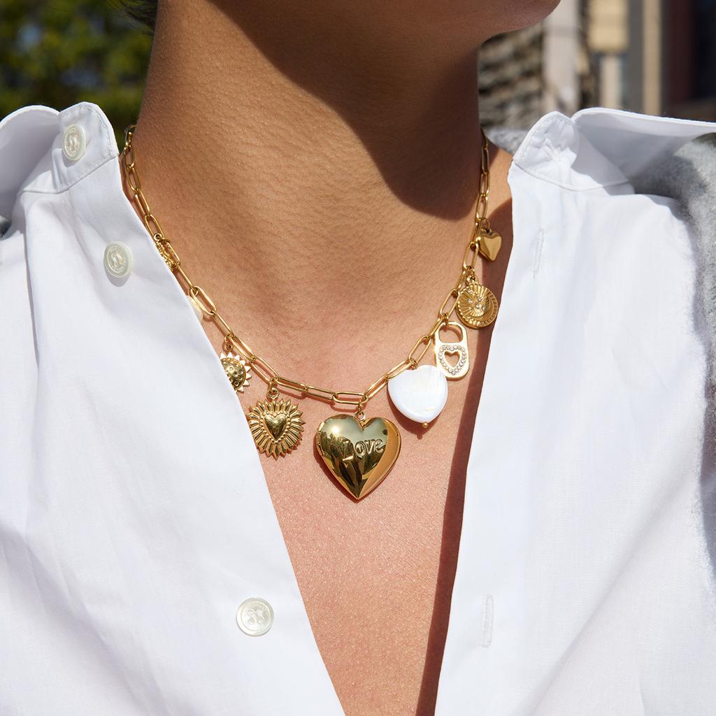 European and American stainless steel love necklace pendant collarbone chain titanium steel necklace