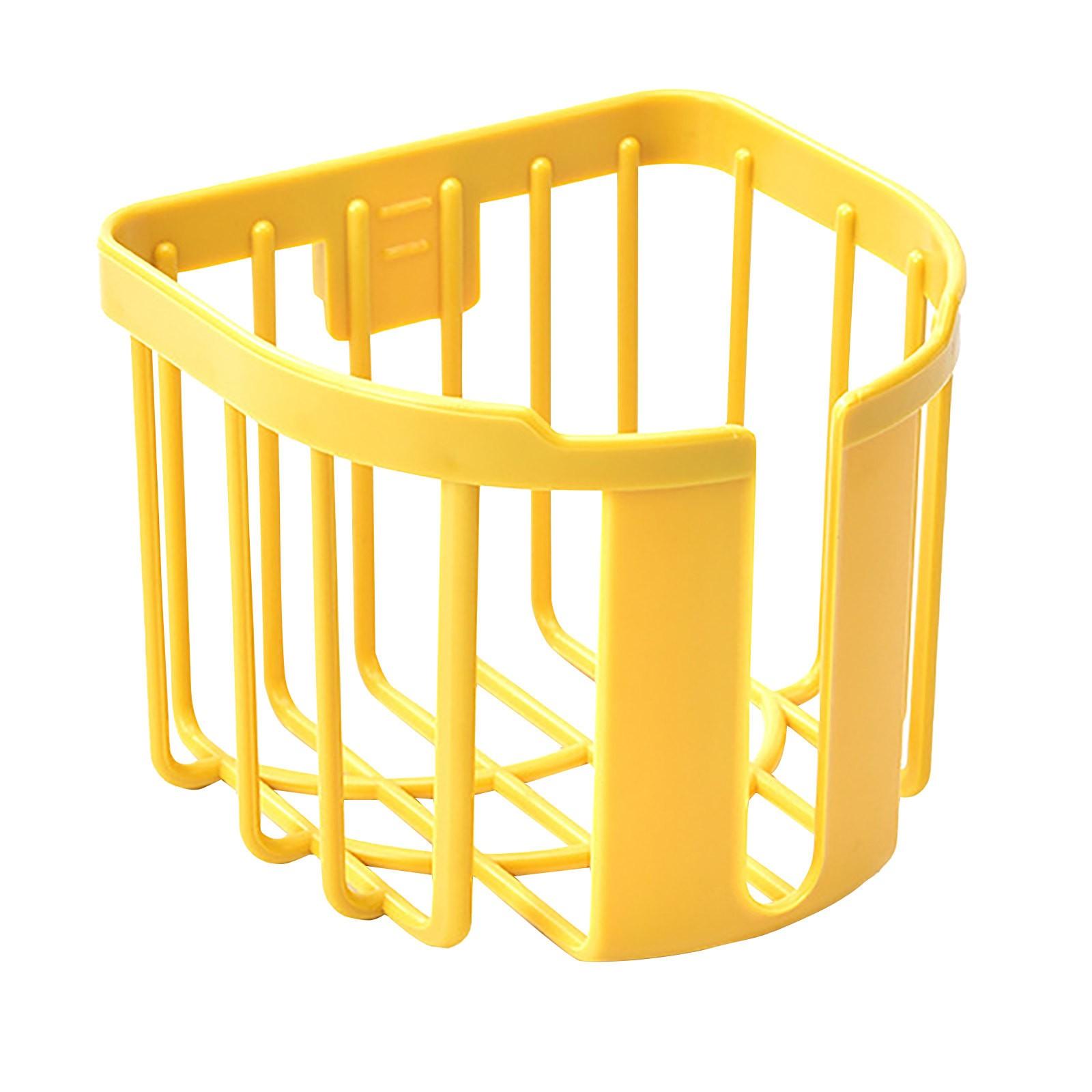 

Перфорированная настенная полка для ванной комнаты, бесплатный железный держатель для салфеток в ванной комнате B жёлтый