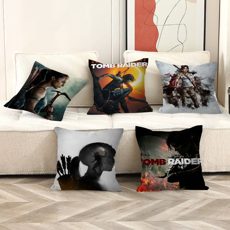 Tomb Raider Anime Pillow Cushion Cover Pillowcase Living Room Sofa Home Decor