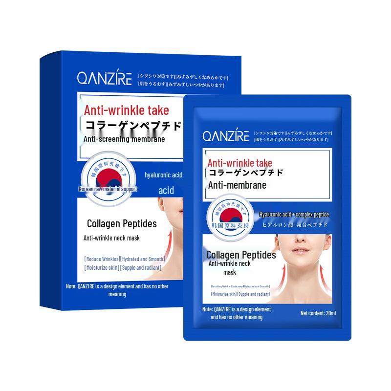 Oryginalna Maska na Szyję z Kolagenem Peptydowym: Przeciwzmarszczkowy, Nawilżający, Nawilżający, Ujędrniający, Redukuje zmarszczki na szyi