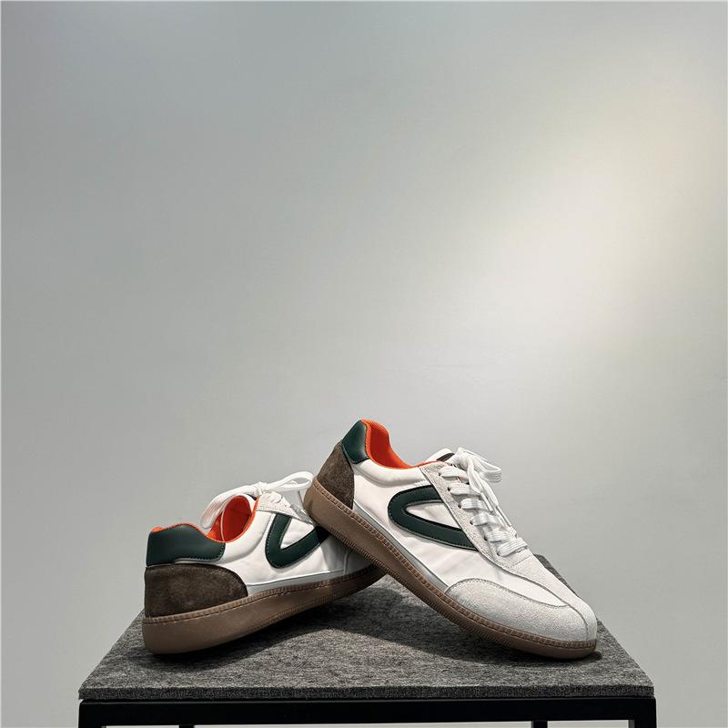 Scarpe in pelle da tavola nuove scarpe con suola morbida superficie in tessuto traspirante allacciatura scarpe basse alla moda sportive e per il tempo libero bc