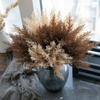 Instagram Style Plastic Artificial Bouquet Lifelike Green Fake Greenery Bendable Mini Wedding Flowers Home Decor