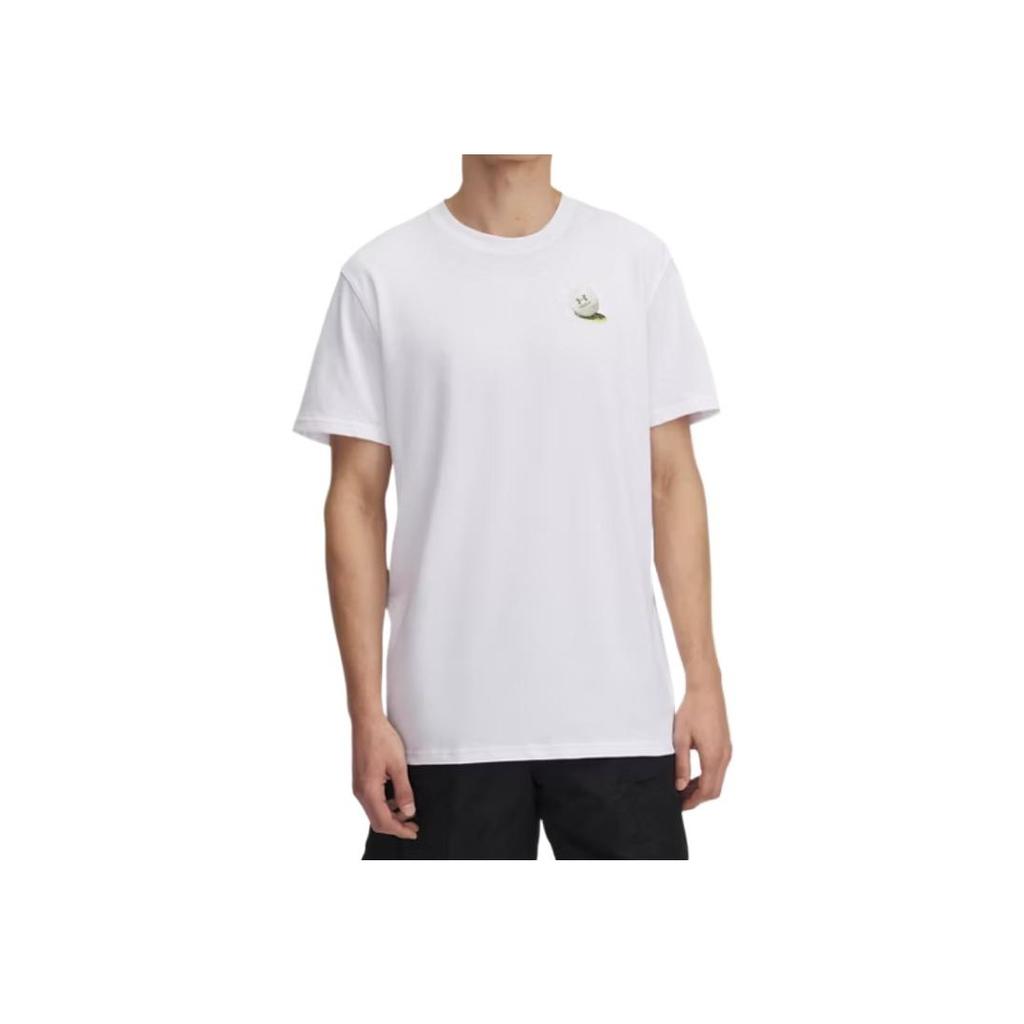 Under Armour Heavyweight Squirrel Comfortable Stylish Casual Versatile Short Sleeve Golf Shirt Men tops White 1390185-100