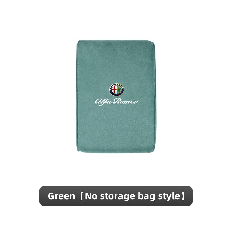 Car Stickers For Alfa Romeo Suede Car Armrest Box Pad Auto Armrest Mat High-end Accessorie For Alfa Romeo 4C 159 166 Spider Giul