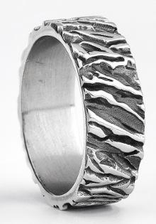 New Viking Style Vertical Stripe Texture Unisex Ring