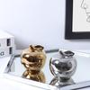 1 Pcs Ceramic Statues Golden Apple Figurines for Interior Room Fruit Decoration Ornaments Home Office Desktop Decor Accessories