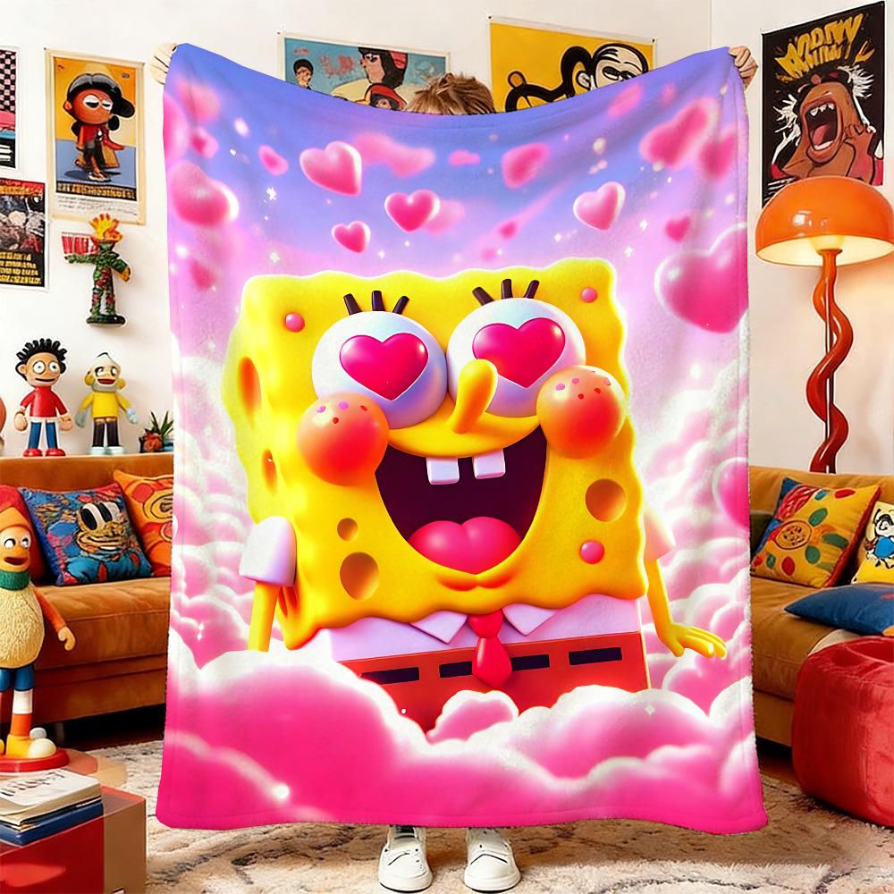 Doppelbettdiagonalen und Überwürfe S-Sponge-Bobs Babydecke Tagesdecke die Anime Heimdekoration Sofadecken Picknickdecke & Nickerchen