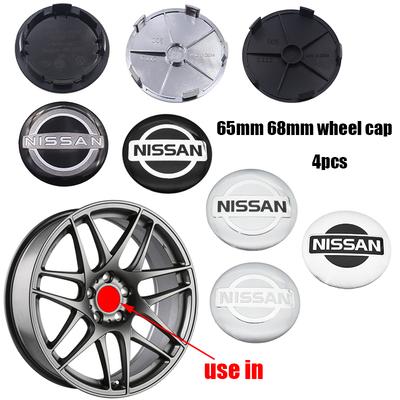 4 piezas 3D 68mm 65mm Emblema de coche nuevo Tapacubos Central de Rueda accesorios de estilo pegatina cubiertas de insignia a prueba de polvo para llanta de coche