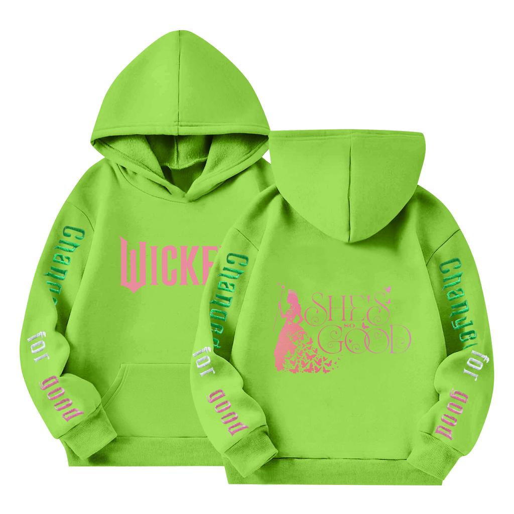 Kinder Langarm Lockerer Pullover Buchstabenaufdruck Kordelzug Kapuzen-Sweatshirt