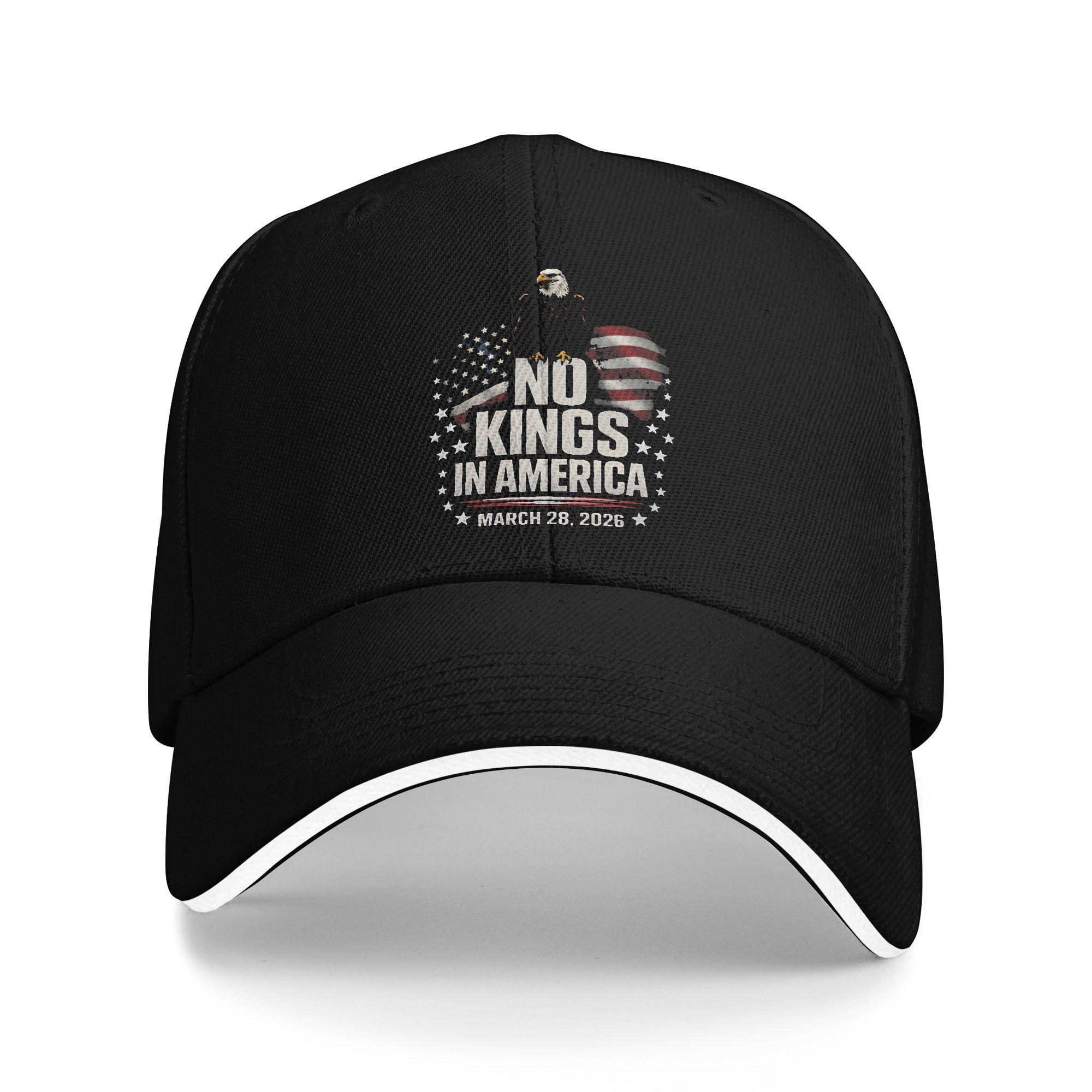 

No Kings Baseball Cap Unisex-Teens Custom Logo Trucker Hat Summer Fashion Tennis Skate Sun Visor Baseball Caps As Picture чёрный