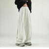 American deconstruction sweatpants men's spring high street ruffian handsome wide-leg casual pants Zi tide brand design sense elastic waist mopp