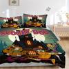 Set de așternut Scooby-Doo Mystery Night Husă Pilotă Cadou pentru Dormitor, Include 1 Husă și 2 Fețe de Pernă, Fără UmpluturăB504