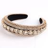 Water Drill Baroque Headband With Crystal Chain For Womens Fashion Accessories