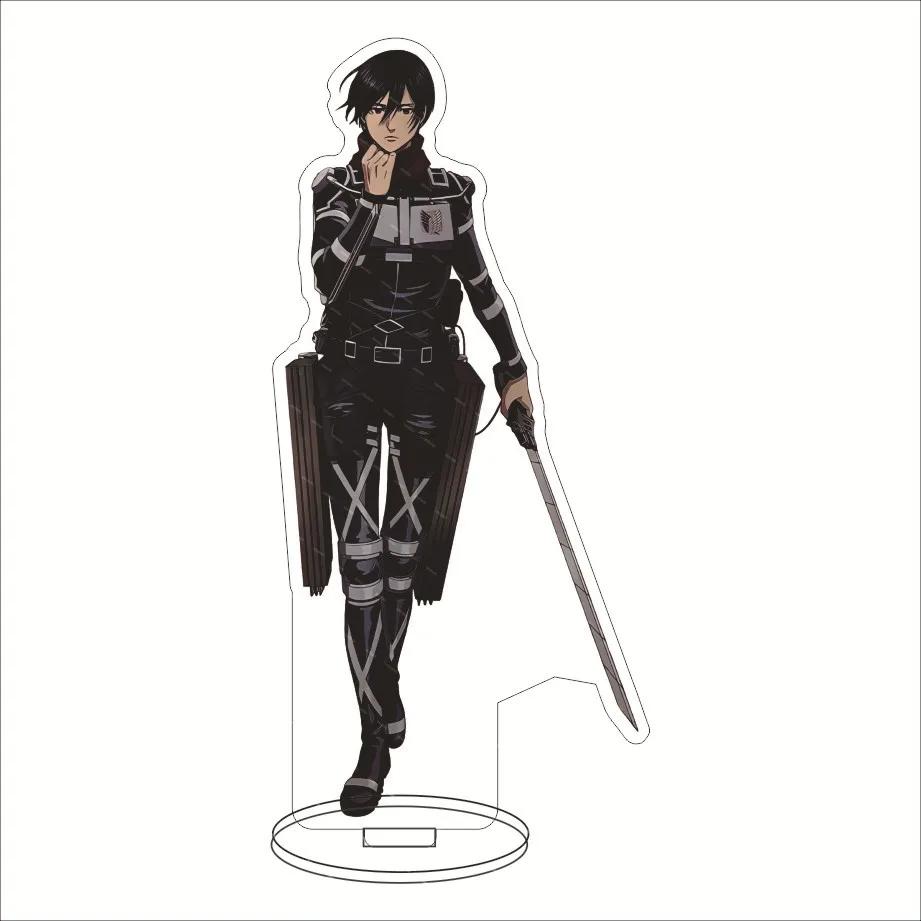 Anime Attack On Titan Acrylic Decorative Crafts Toy 15cm Mikasa ARMIN EREN Collectible Figures Desktop Home Decoration