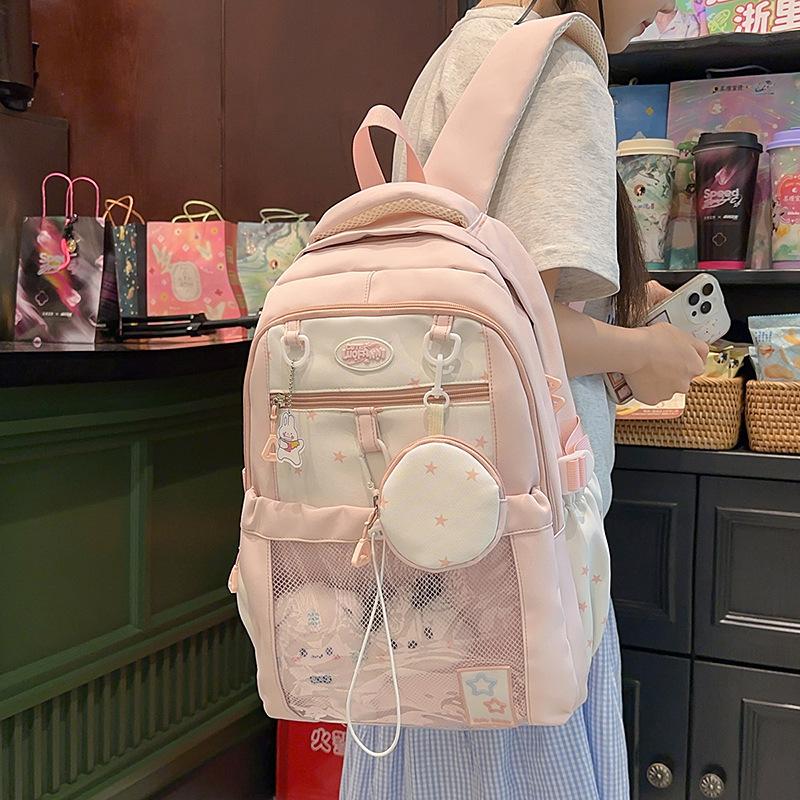 Zaino Ins giapponese nuovo ad alto valore, fresco e dolce, borsa pain, zaino leggero e di grande capacità per studenti delle scuole medie e superiori