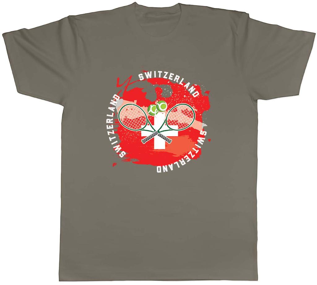 Tennis Sports With Switzerland Flag Unisexs Unisex TShirt Tee Gift