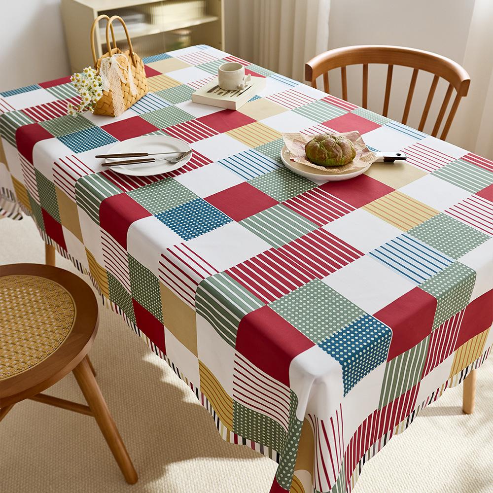 Retro Table Cloth Simple National Waterproof Table Mat Light Luxury High-End Coffee Table Cloth