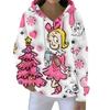 Christmas Hoodies For Women Funny Cute Printed Holiday Sweatshirt Winter Oversized Pullover Tops