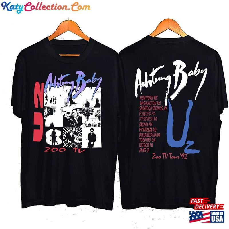 U2 Band Shirt U2 Achtung Baby Zoo Tv Tour 92 Concert T-shirt VN1490 XL