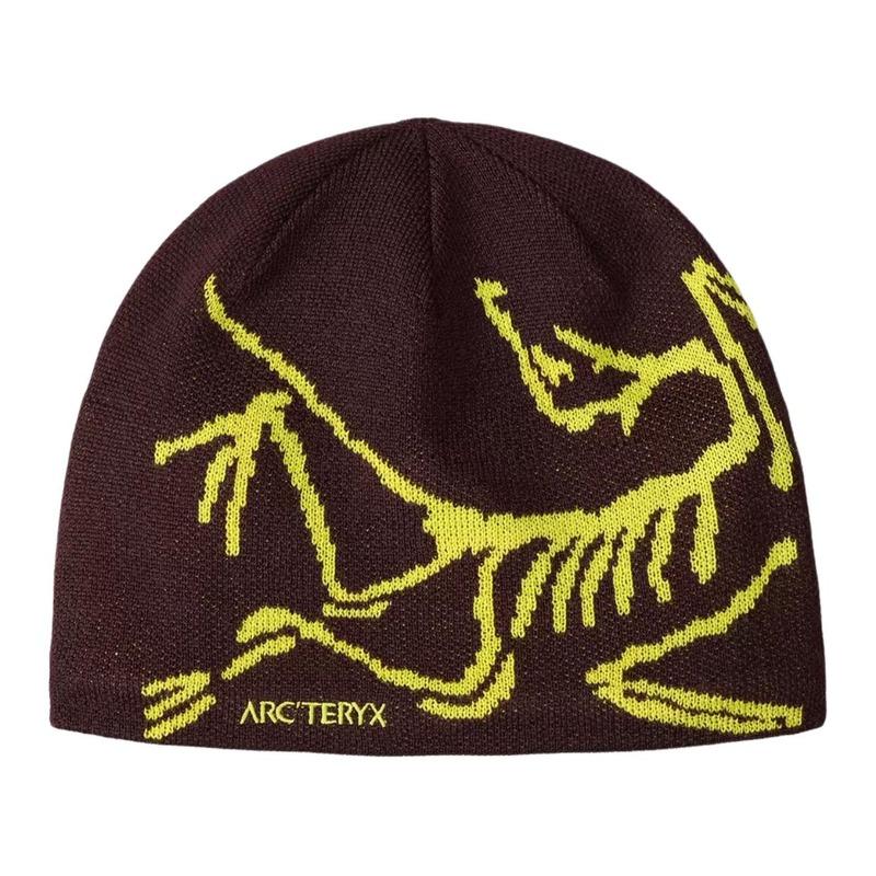 Arcteryx Archaeopteryx Bird Head Pattern Wool Recycled Polyester Fleece Hat Unisex Couple Style dark brown OS