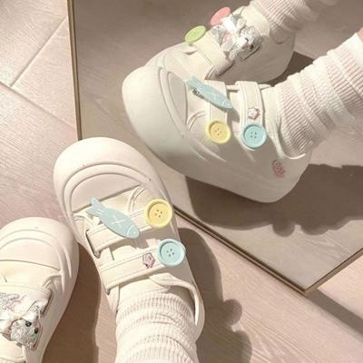 New Trendy Velcro Big-headed Shoes for Women Cute and Ugly Thick-soled