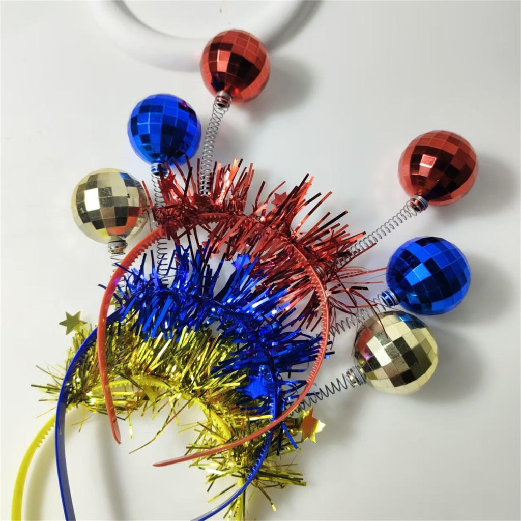 Star Headband Disco Photo Props Fun Headband Party Blingbling Karaoke Party Hair Hoop Tinsel for Christmas Stage