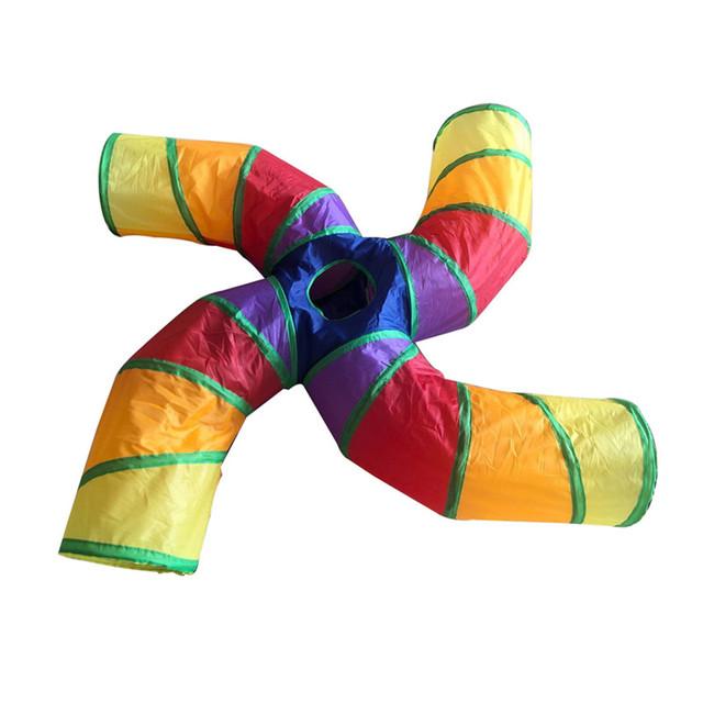 S Shape Pet Cat Tunnel Tube Funny Toys for Cats Foldable Cat Toys Interactive Rabbit Play Games Kitty Tunnel Chat Pet Product