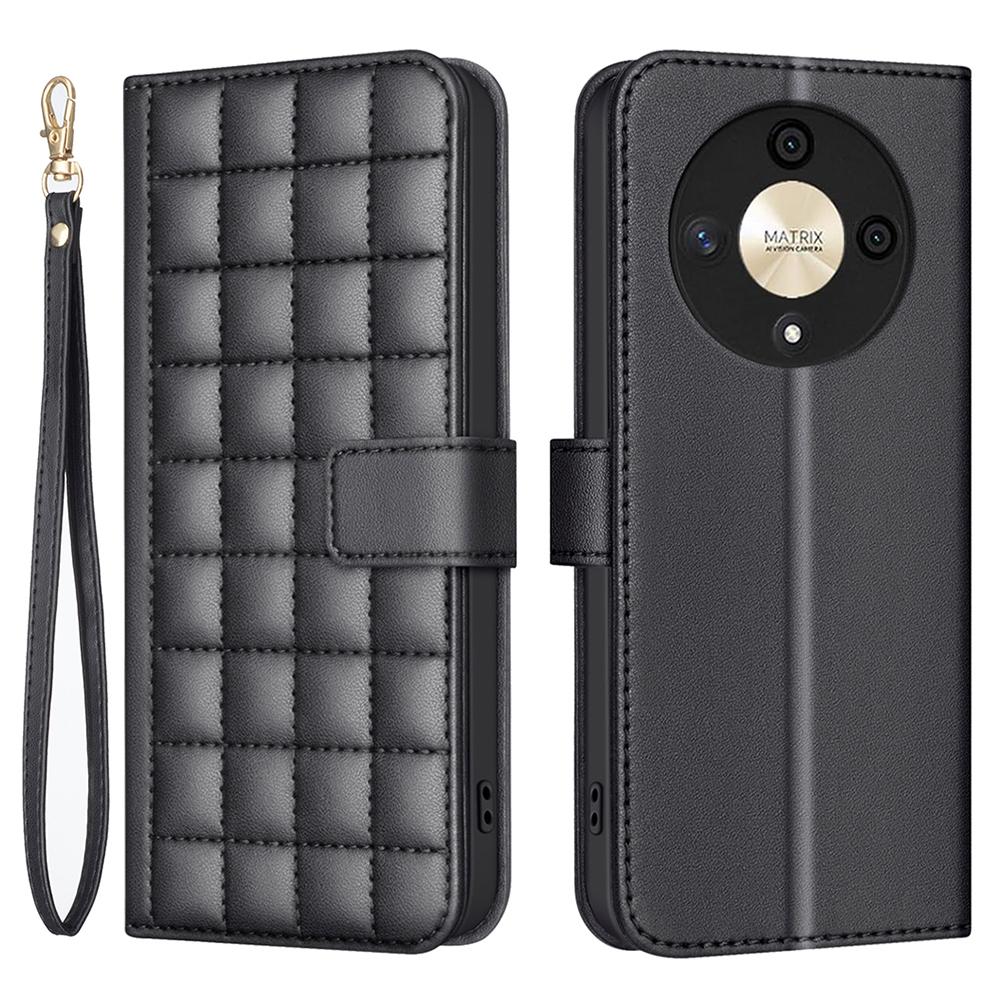 

For Honor Magic6 Lite 5G/X9b 5G Case Anti-Drop Leather Phone Cover Black
