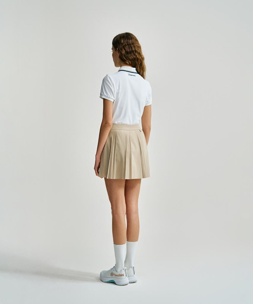 SERGIO TACCHINI W Asymmetrical Woven Pleated Skirt