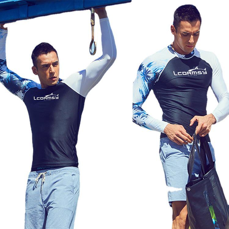 Men's Quick-Dry Sun Protection Long Sleeve Wetsuit for Swimming & Freediving