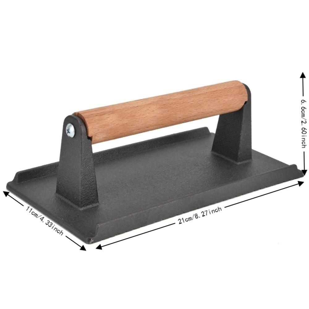 Cast Iron Burger Press Black Bacon Press Practical Cast Iron Grill Press  Griddle Cooking