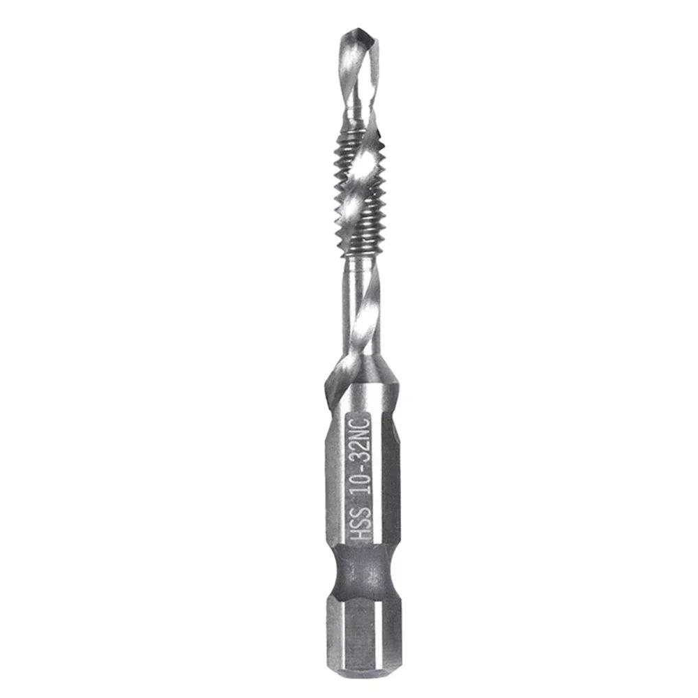 Compound Deburring Drill and Tap Bit Set High Speed Steel Quick Replacement Step Processing Rustproof Suitable for Aluminum