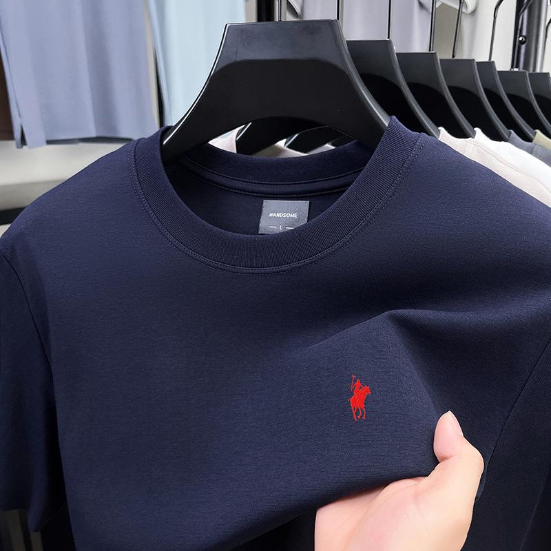 

Мужская премиальная повседневная футболка с вышивкой, с коротким рукавом XXL - Recomm. 145-160 jin