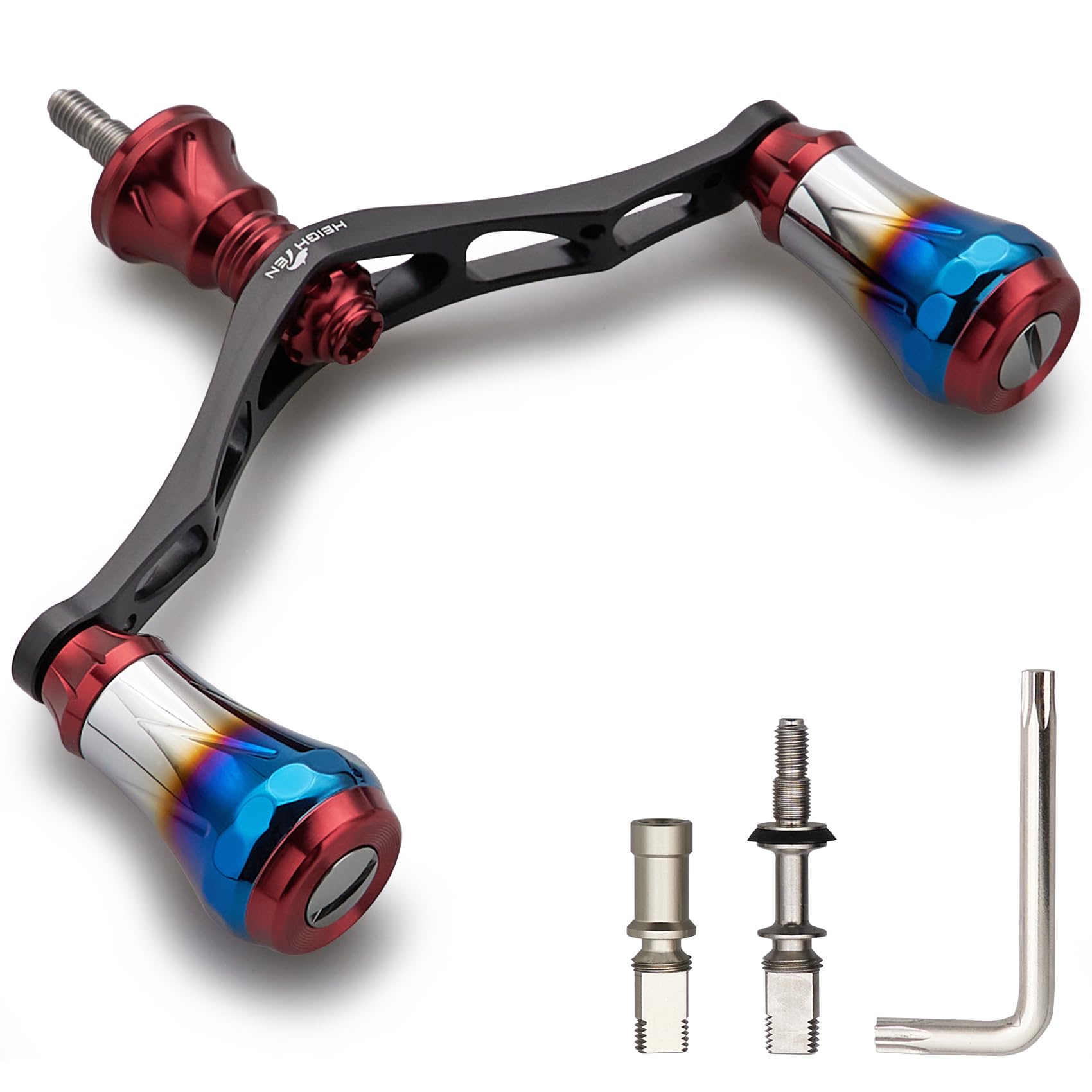 

HEIGHTEN 95мм Рукоятка катушки 8 цветов Shimano Daiwa Универсальная безынерционная катушка 70 Авиационный алюминий Серия Aurora Винно-красный V2.0 (V2.0 - и черный) (0175)