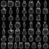 50 Transparent Cartoon Bottle Stickers - Waterproof PET DIY Decoration for Journals