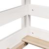High Bed with Roof White 80 x 200 cm Solid Pine Wood