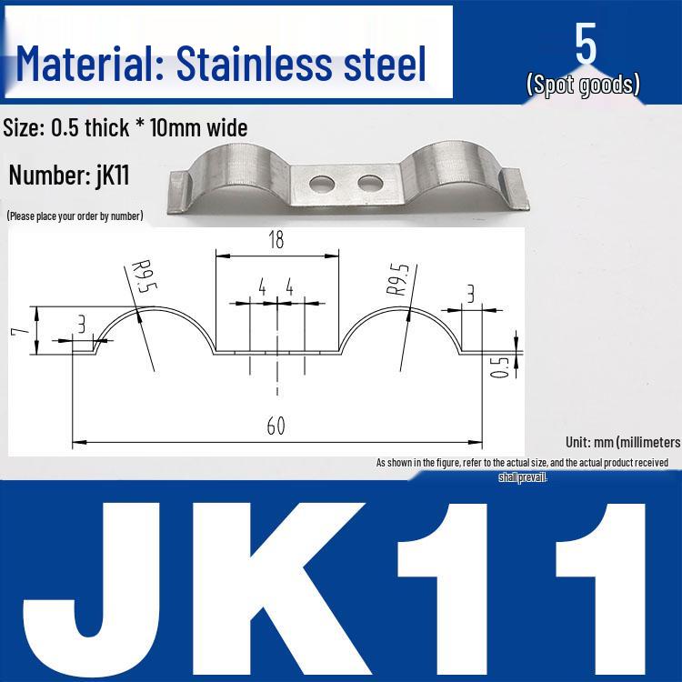 Stainless Steel Spring Clip: Metal Crimp, Wire Baffle, Pipe Holder, Conductive Manganese.