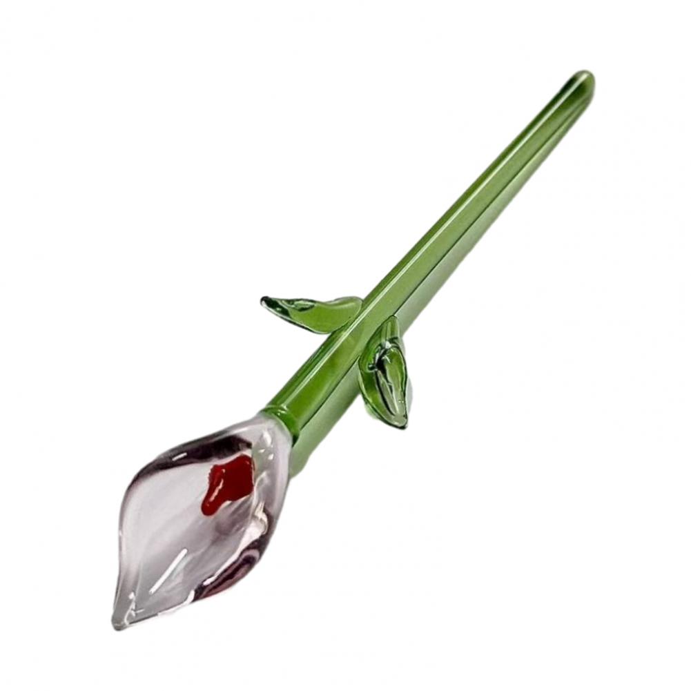 Glass Flower Decorations Mini Glass Flowers Handcrafted Glass Calla Lily Figurine Hand-blown Mini Flower Ornament for Home