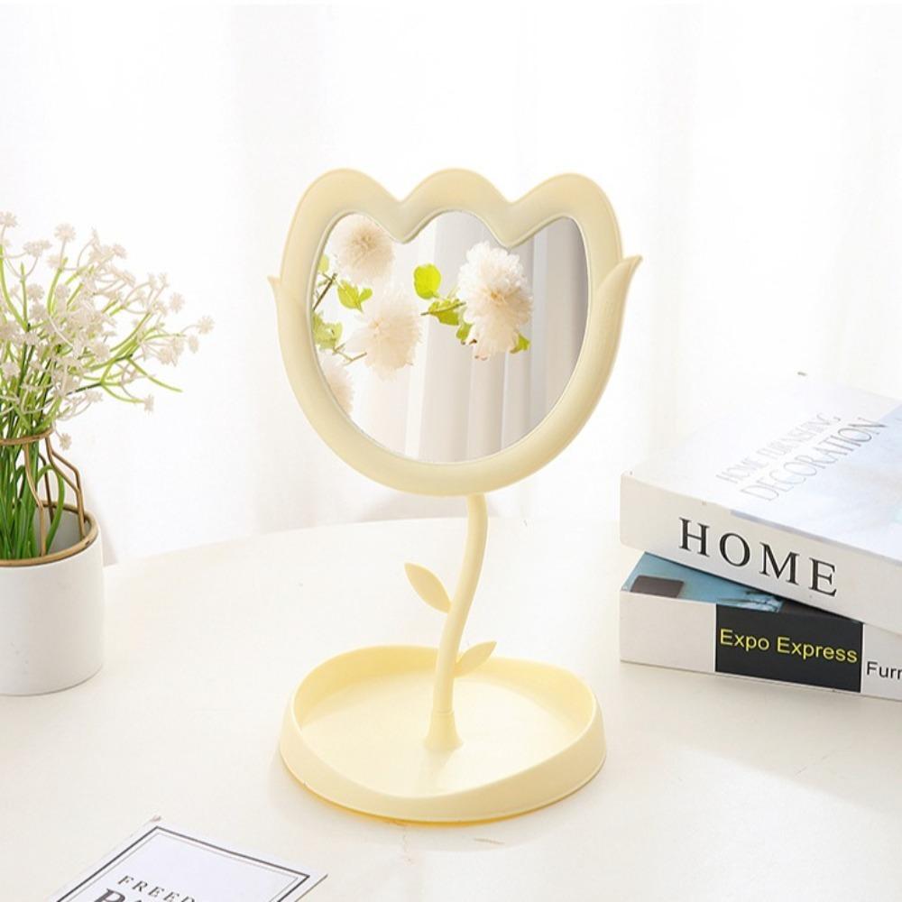 Detachable Tulip Shaped Dressing Mirror Classic Table Mirror Desktop Makeup Mirror  Home
